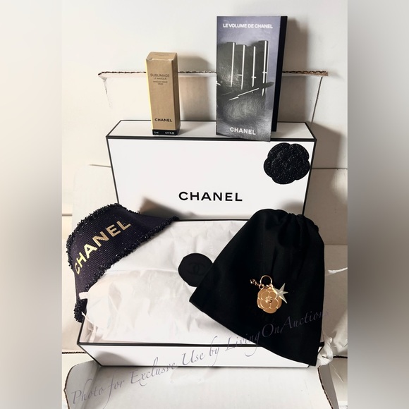 CHANEL Accessories - Chanel Holiday 2025 Camellia Flower Charm Ornament Gift Box Card Receipt Ribbon